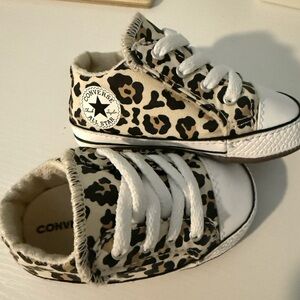 Leopard print chucks size 3